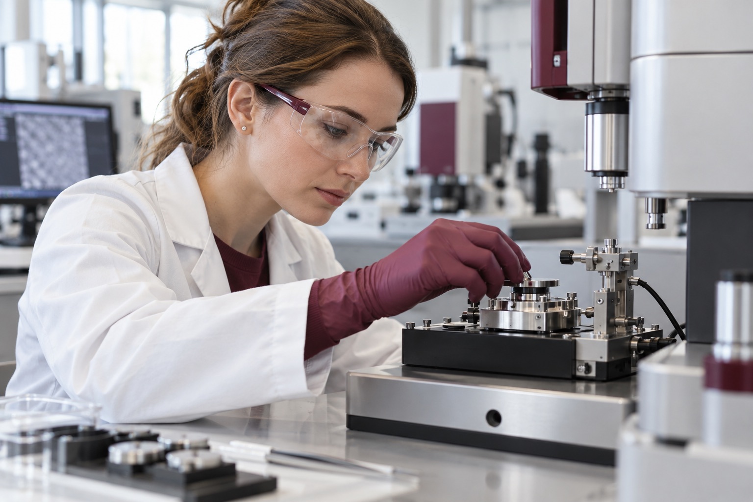 Illustrative image of a researcher working with a laboratory instrument